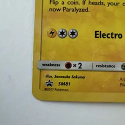 Pikachu SM81 Holo Promo Sun & Moon Black Star Promo Pokemon Card 2017 Light Con - Image 3