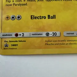 Pikachu SM81 Holo Promo Sun & Moon Black Star Promo Pokemon Card 2017 Light Con - Image 4