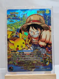 Custom Fan Art Pikachu x Monkey D Luffy High Quality Custom Card Textured Finish - Image 3