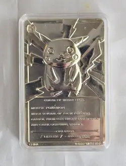 1999 POKEMON BURGER KING LIMITED EDITION PIKACHU 23K GOLD PLATED TRADING CARD - Image 5