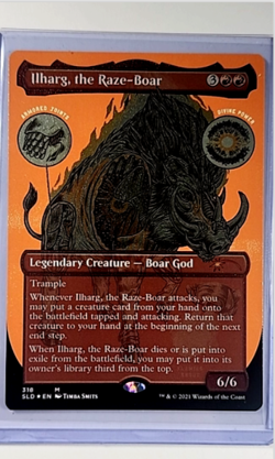 2021 MTG Magic The Gathering Secret Lair Foil Etched #318 Ilharg the Raze Boar - Image 1