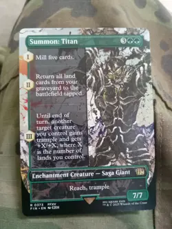 Summon: Titan (Borderless) - #373 - Rare - MTG: Final Fantasy - FIN - Image 1