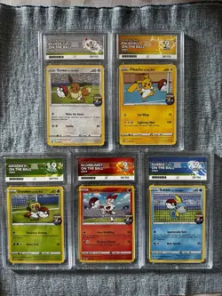 Pokemon on the Ball Set 001-005/005 9 ACE Grade Promo Futsal UK Exclusive 2020 - Image 1