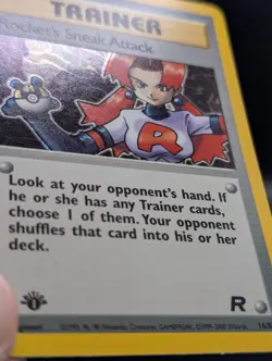 Pokemon TCG: Rocket’s Sneak Attack 16/82 Team Rocket 1st Edition WoTC Holo Rare - Image 4