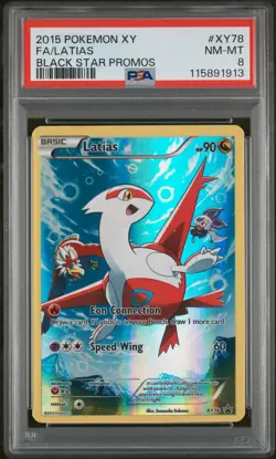 2015 POKEMON XY BLACK STAR PROMO LATIAS #XY78 HOLO PSA 8 NM #115891913 - Image 1