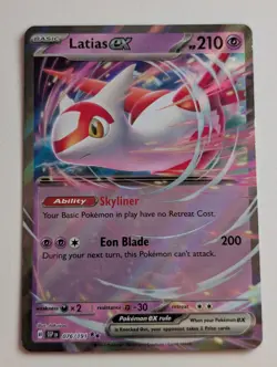Latias ex 076/191 Pokemon SV08: Surging Sparks Double Rare Holo NM - Image 1