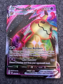 Pokemon Card Mimikyu VMAX 069/172 Brilliant Stars Holo Rare - LP - Image 1