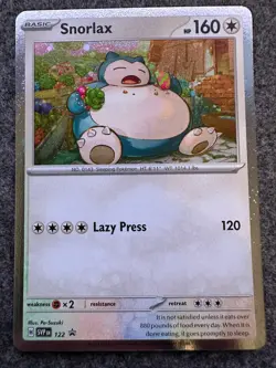 Snorlax SVP122 Black Star Promo Scarlet & Violet Holo Pokemon Card - Image 1