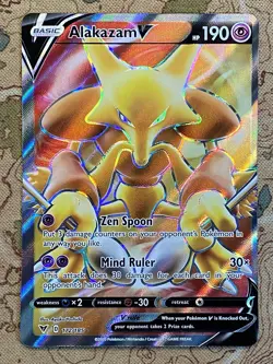 Pokemon Card TCG - Alakazam V 172/185 Full Art Vivid Voltage Near Mint - Image 2
