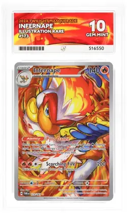 ACE 10 Infernape 173/167 Twilight Masquerade Illustration Rare Pokemon Card TCG - Image 1