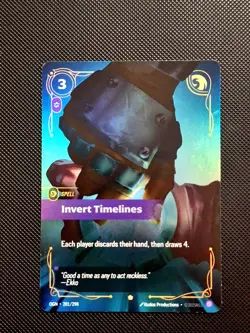 Riftbound Origins Invert Timelines Holofoil Epic TCG Card OGN 201/298~NM - Image 2