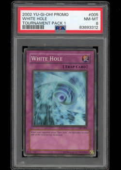 White Hole Super Rare TP1-005 Yugioh Tournament Pack 1 PSA 8 NEAR MINT - Image 1