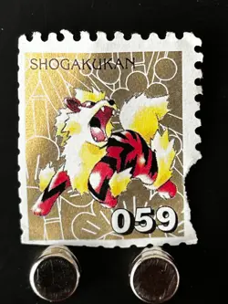 Arcanine Pokemon Stamp Shogakukan Japanese Nintendo Rare Japan Card Very Rare - Image 1