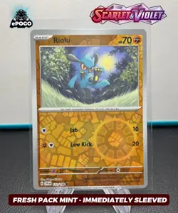 Riolu 112/198 Reverse Holo Pokemon TCG: Scarlet & Violet Base Set FRESH MINT - Image 1