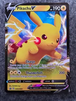 Pokemon Pikachu V SWSH061 - SWSH Black Star Promo - Half Art - LP - Image 1