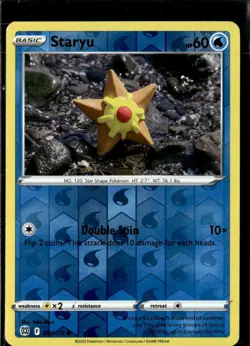 Pokemon Staryu 030/172 Brilliant Stars Reverse Holo Common - Image 1