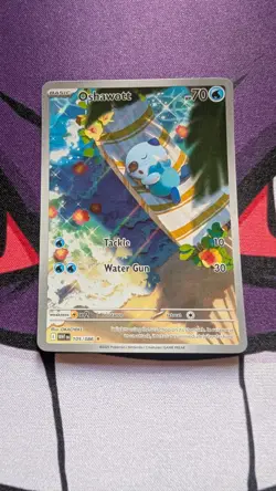 POKEMON - OSHAWOTT - 105/086 - ILLUSTRATION RARE - S&V WHITE FLARE - BRAND NEW - Image 1