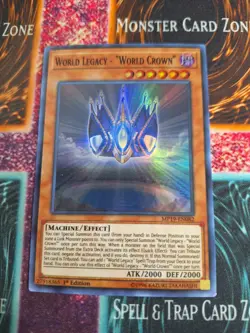 Yu-Gi-Oh! World Legacy - "World Crown" MP19-EN082 Super Rare 1st Edition NM - Image 1
