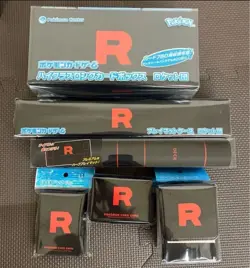 Team Rocket Playmat / Deck Shield / Deck Case / Damage Case / Card Box Pokemon - Image 1