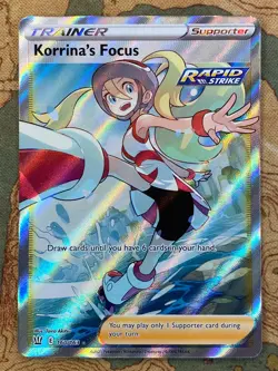 Pokemon Card TCG - Korrina's Focus 160 Ultra Rare Full Art Battle Styles NM - Image 2