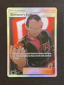 Pokemon Card TCG - Giovanni's Exile 67/68 Full Art Ultra Rare Hidden Fates - NM - Image 1