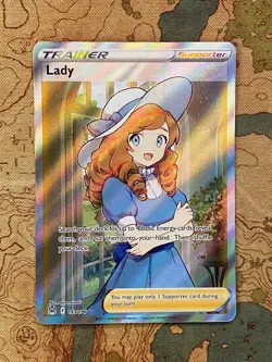 Pokemon Card TCG - Lady 193/196 Full Art Trainer Lost Origin Near Mint - Image 1