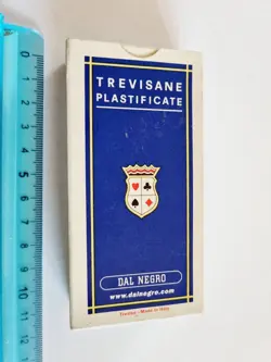 CARTE DA GIOCO TREVISANE PLASTIFICATE DAL NEGRO SCOPA VINTAGE PLAYING CARD NEW - Image 1