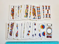 CARTE DA GIOCO TREVISANE PLASTIFICATE DAL NEGRO SCOPA VINTAGE PLAYING CARD NEW - Image 3
