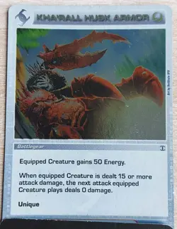 KHA'RALL HUSK ARMOR CHAOTIC CCG TCG HOLO FOIL CARD RARE 2008 - Image 1