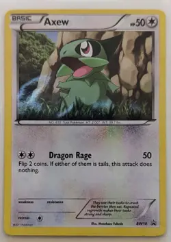 Axew BW10 Black & White Promo Holo Rare Card Pokemon TCG - Image 1