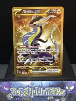 Pokemon Card Miraidon EX 253/198 Gold Secret Rare Scarlet & Violet Base NM - Image 1