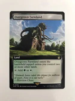 Overgrown Farmland Extended Borderless MTG Magic the Gathering Card NM Mint WHO - Image 1