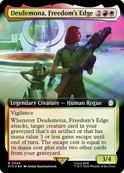 Desdemona, Freedom's Edge SURGE FOIL EXTENDED - 0940 - Rare - Fallout PIP MTG - Image 1