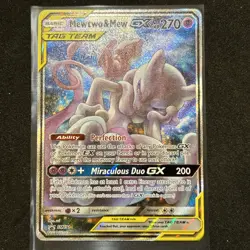 Pokemon Mewtwo & Mew GX SM191 Tag Team NM/Mint Black Star Promo Sun & Moon - Image 1