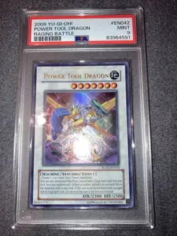 Yugioh PSA 9 Power Tool Dragon RGBT-EN042 Ultra Rare Unlimited - Image 1