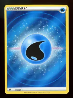 WATER ENERGY TEXTURED 154/159 NM POKEMON CROWN ZENITH - Image 1
