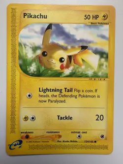 Pikachu - Pokemon TCG 2002 Expedition E Reader 124/165 - Image 1