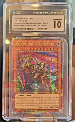 2023 YU-GI-OH! Quarter Century 25th Secret Rare - ELDLICH THE GOLDEN LORD PSA 10 - Image 1
