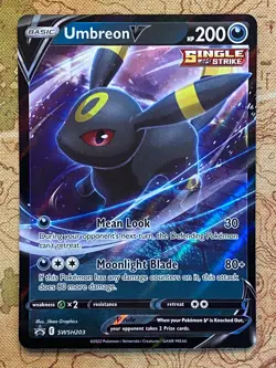 Pokemon Card TCG - Umbreon V SWSH203 Black Star Promo Sword & Shield Near Mint - Image 2