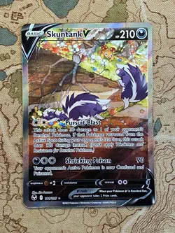 Pokemon Card TCG - Skuntank V 181/195 Alternate Full Art Silver Tempest NM - Image 1