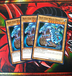 x3 Blue-Eyes White Dragon - SDWD-EN002 - Common - Misprint Edition Yugioh NM - Image 1