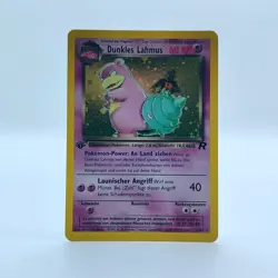 Pokemon TCG Karte - Dunkles Lahmus 12/82 Holo 1. Edition Deutsch Team Rocket NM - Image 1