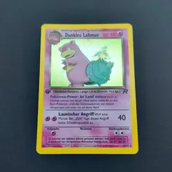 Pokemon TCG Karte - Dunkles Lahmus 12/82 Holo 1. Edition Deutsch Team Rocket NM - Image 3