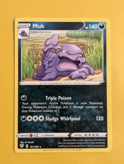 Muk #101/189 SWSH Darkness Ablaze Rare Pokemon 2020 TCG Card Nm - Image 1