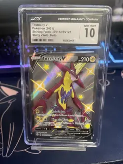 2021 Pokemon SWSH Shining Fates #SV112 Full Art Toxtricity V PSA 10 Gem Mint - Image 1