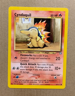 Cyndaquil 57/111 Neo Genesis - Common Pokemon Card - NM - Image 1