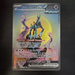 Pokemon TCG Scarlet & Violet Temporal Forces Iron Crown EX 206/162 Near Mint NM - Image 1