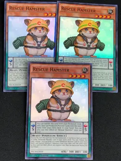 YUGIOH RESCUE HAMSTER NECH-EN039 1ST SUPER X3 (NM) - Image 1