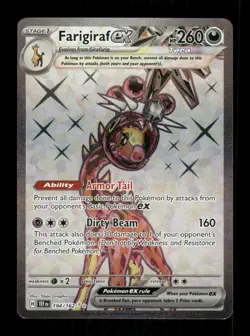 Pokemon Farigiraf ex - Ultra Rare SV05: Temporal Forces 194/162 NM - Image 1