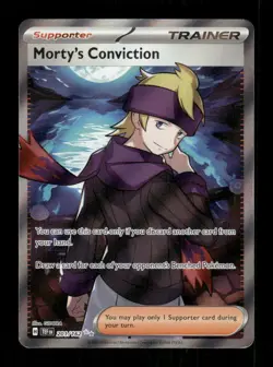 Pokemon Morty's Conviction - Ultra Rare SV05: Temporal Forces 201/162 NM - Image 1